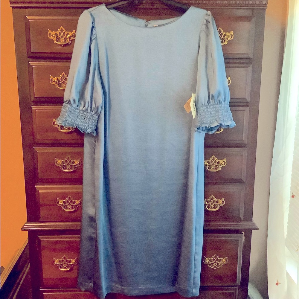 Anne Klein dress silky material poet sleeves size 12 New!